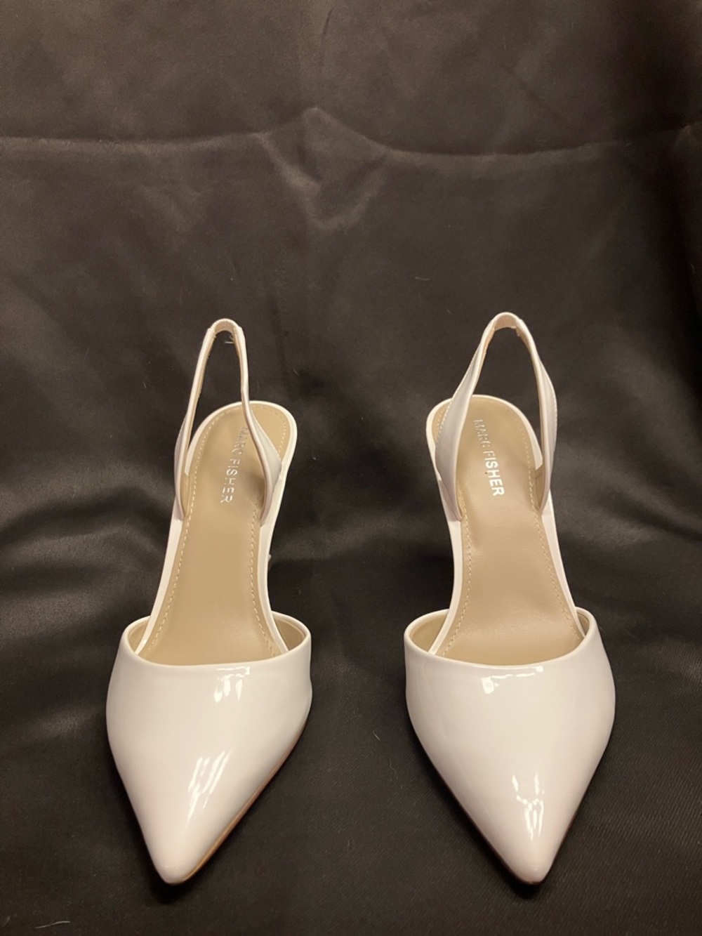 Marc Fisher Hadya Slingback Pump, White, 7M, White - Picture 9 of 15